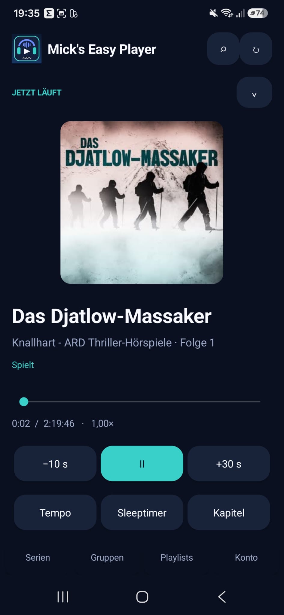 Android-Playeransicht
